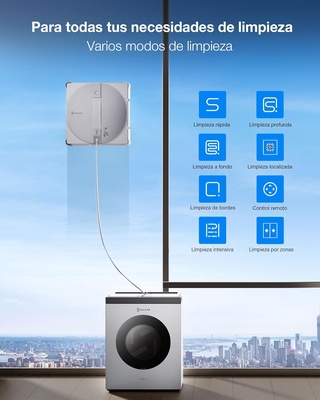 COVACS WINBOT W3 OMNI Robot Limpiacristales con Estaci�n Multifunci�n, Autolavado de Mopa, Limpieza Inteligente de Bordes, Atomizador Triple, Control v�a App, Protecci�n de 12 Fases