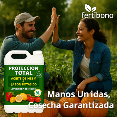 Proteccion Total Jabon Potasico + Aceite de Neem Plantas 5 Litros