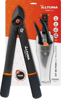 Kit Poda Altuna Tijera Fibra 40 cm y Tijera Mano J410 con Funda
