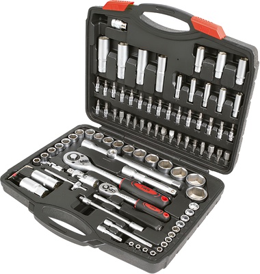 Malet�n de herramientas Ratio 95 piezas con carracas de 1/4 y 1/2 pulgadas