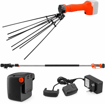 Kit vareador de aceitunas Stocker Magma E-35 21 V con mango telesc�pico 200-310 cm, bater�a 4 Ah y cargador doble