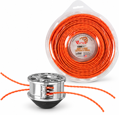 Pack cabezal de desbrozadora FlashCutter UFC06 + hilo Vortex Aluminio 3,9 mm de 26 m