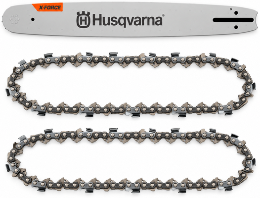 Pack espada motosierra Husqvarna X-Force 20 pulgadas + 2 cadenas C85 72 eslabones · 3/8 · 1,5 mm Pack espada motosierra Husqvarna X-Force 20 pulgadas + 2 cadenas C85 72 eslabones · 3/8 · 1,5 mm