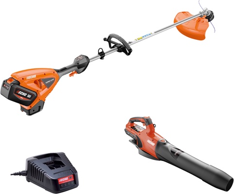Pack mantenimiento jard�n ECHO 56 V: desbrozadora DSRM-2400L + soplador DPB-2500 + 2 bater�as 4,5 Ah y cargador ultrarr�pido