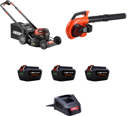 Pack jard�n ECHO: cortac�sped DLM-5100SP + soplador DPB-2600 PRO + 3 bater�as y cargador