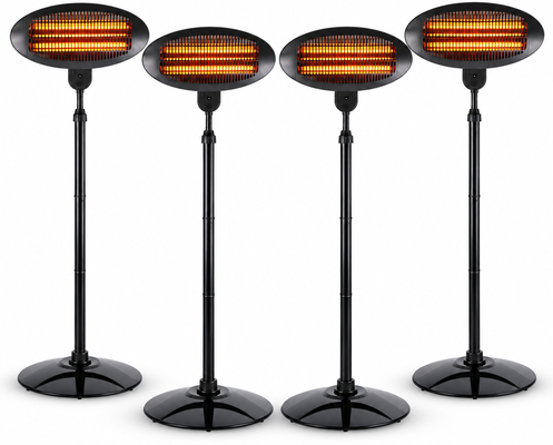 Pack oferta 4 estufas el�ctricas de exterior con pie Koopman EE5000030 2000 W IPX4