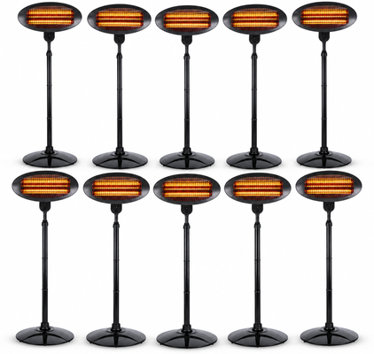 Pack oferta 10 estufas el�ctricas de exterior con pie Koopman EE5000030 2000 W IPX4