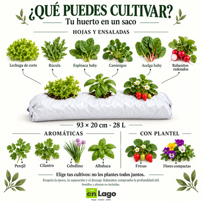 Packs huerto urbano | Pack inicial ensaladas 2 sacos + 2 sobres | Elige gama