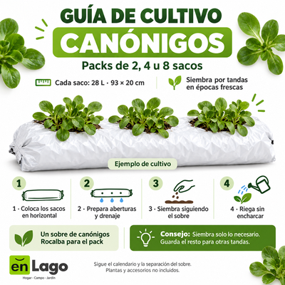 Packs huerto urbano | Pack inicial ensaladas 2 sacos + 2 sobres | Elige gama