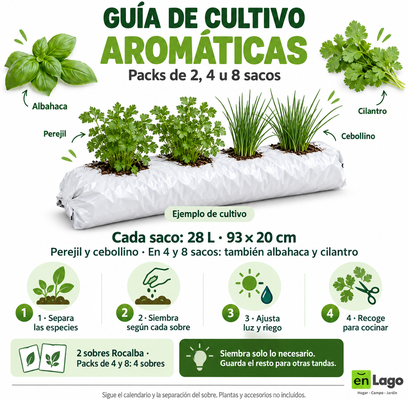 Pack arom�ticas: 2 sacos + 2 sobres | Gama de 2, 4 y 8
