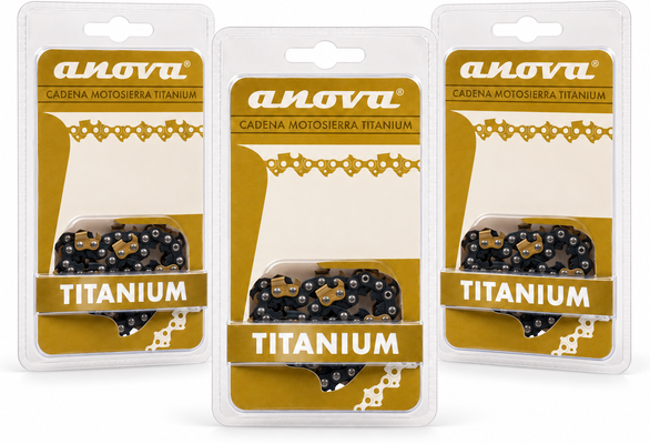 Pack 3 cadenas motosierra Anova Titanium 3/8