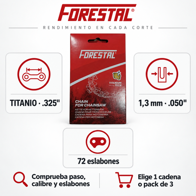 Cadena motosierra Forestal TITANIO .325