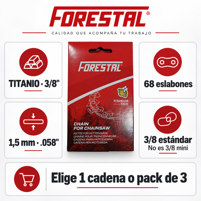 Cadena motosierra Forestal TITANIO 3/8