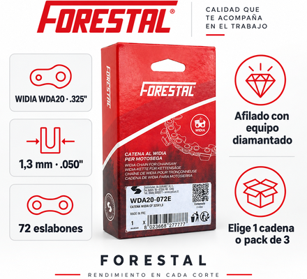 Pack 3 cadenas de motosierra Forestal Widia WDA20 .325
