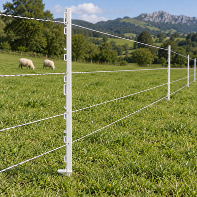 Poste Pastor Plastico Blanco 105 cm Horizont - Unidad y packs de 10 y 50