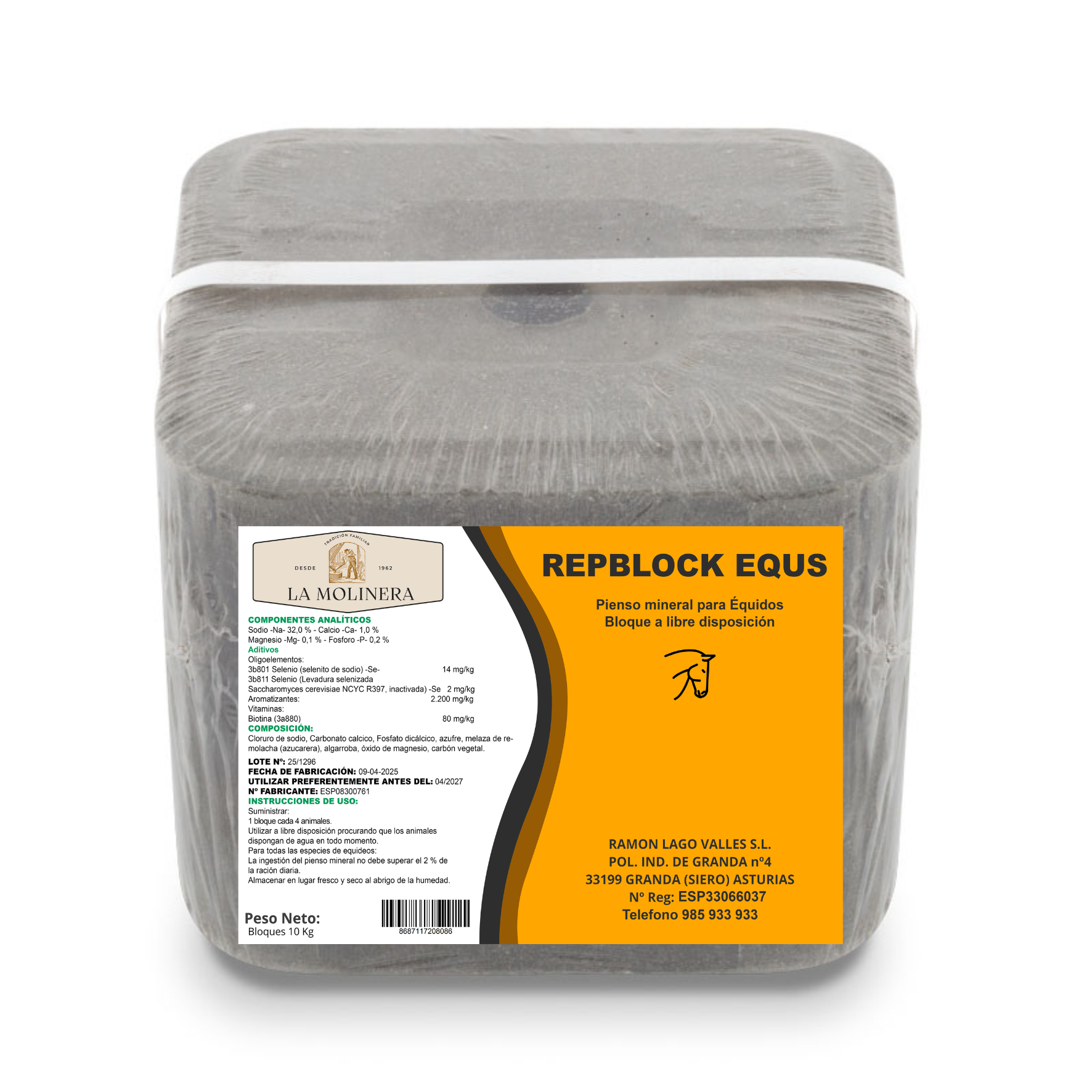 Bloque Nutraceutico Repblock Equs Caballos 10 kg | Enlago.com